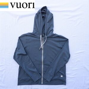 Vuori Coronado Hoodie Jacket Mens Size XL Full Zip Green Kashmir Outdoors Pocket